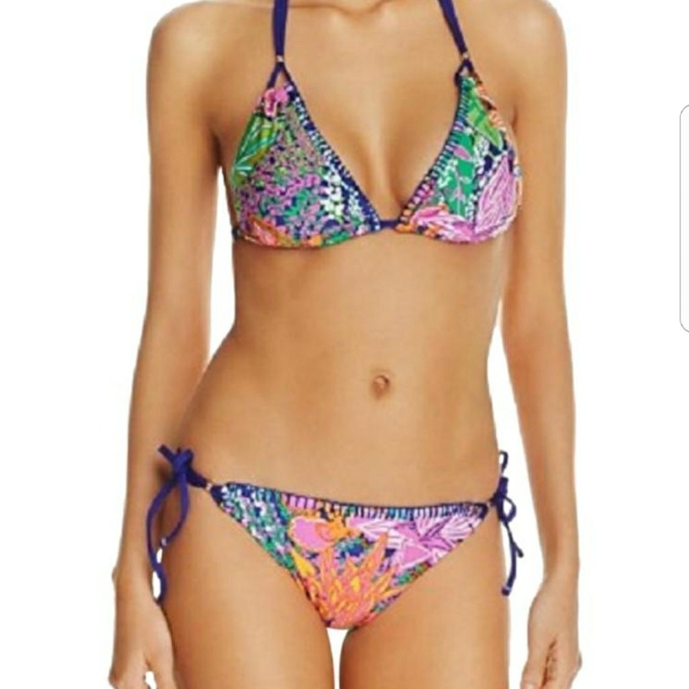 Trina Turk bikini top and bottom tropical escape